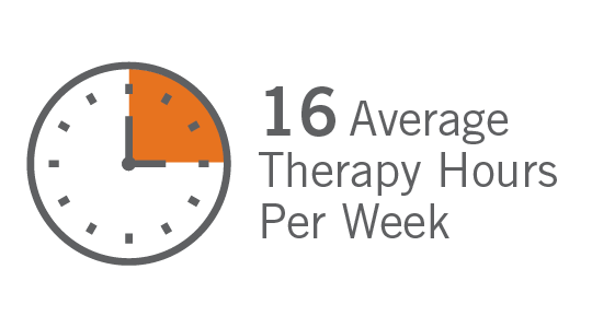 16 Average therapy hours per week